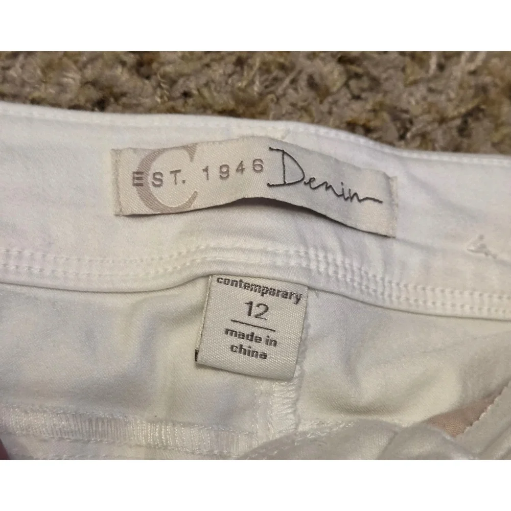 Cato Denim Contemporary Pants Women's‎ Size 12 White